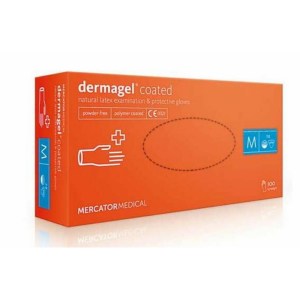 Γάντια λάτεξ Mercator Dermagel coated λευκά